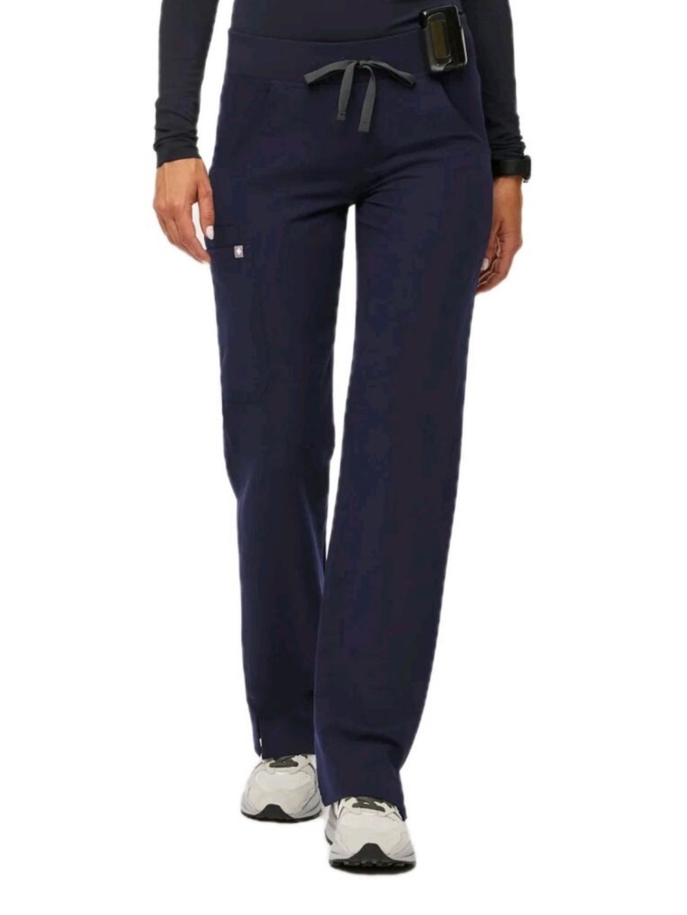 Figs Kade Cargo Scrub Pants Navy Straight Leg Medical Clinic-Large